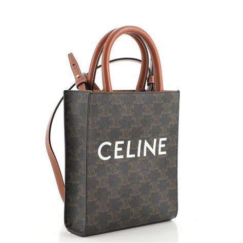 brown celine triomphe|celine triomphe canvas bags.